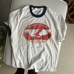 One Night At A Time World Tour White and Red T-Shirt